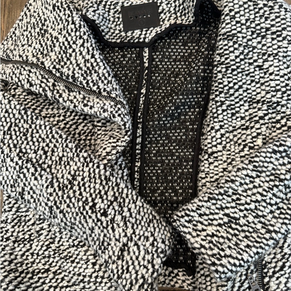 Blank NYC Monochrome Textured Teddy Jacket